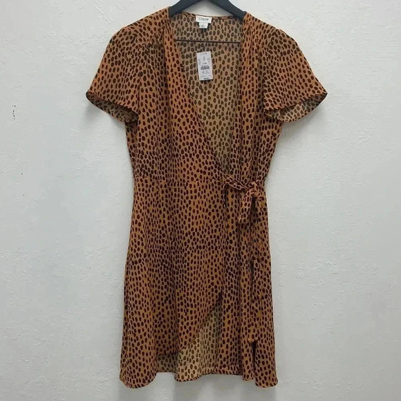 J. Crew NWT Women's Drapey twill wrap dress Size 2 - Picture 3 of 8